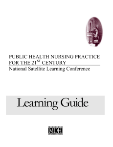 Learning Guide: Public Health Nursing Practice for the 21st Century