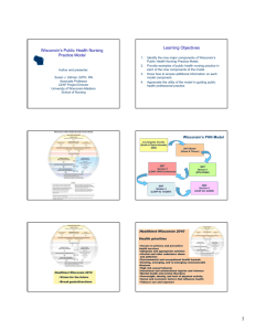 Wisconsin's Public Health Nursing Practice Model Learning Objectives