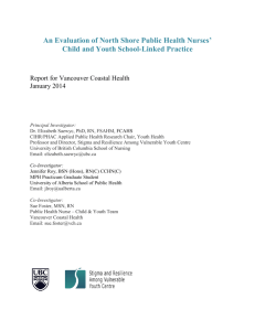 An Evaluation of North Shore Public Health Nurses' Child and Youth