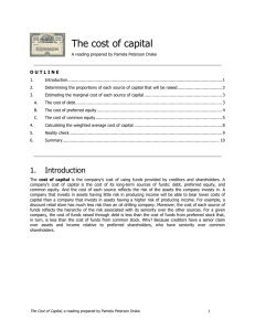 Cost of Capital - it