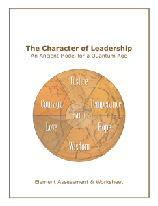 Character-Element Assessment & Worksheet