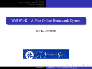 WeBWorK – A Free Online Homework System