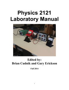 Physics 2121 Lab Manual