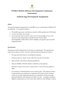 Android App Development Assignment