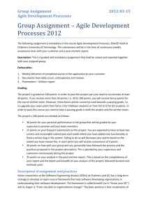 Group Assignment – Agile Development Processes 2012