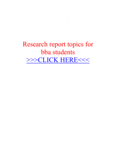 Research report topics for bba students