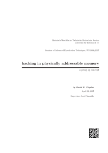 hacking in physically addressable memory