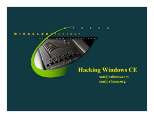 Hacking Windows CE