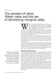 The paradox of value: Water rates and the law of