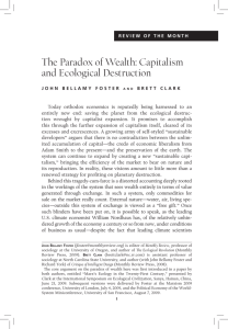 The Paradox of Wealth: Capitalism and Ecological Destruction