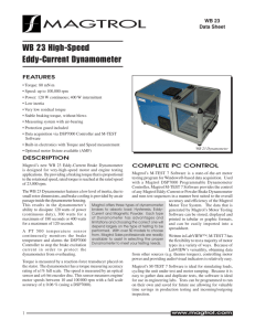 WB 23 High-Speed Eddy-Current Dynamometer