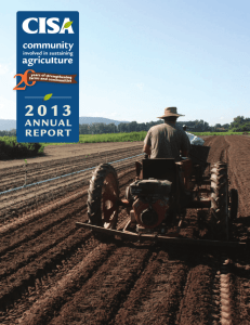 2013 - Community Involved In Sustaining Agriculture