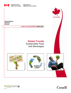 Global Trends Sustainable Food and Beverages