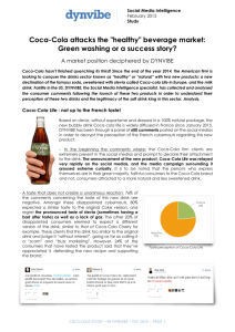 Coca-Cola attacks the "healthy" beverage market: Green washing or