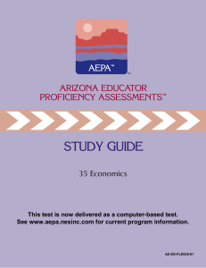 35 Economics - Arizona Educator Proficiency Assessments