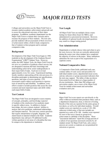 Major Field Test in Economics Test Description