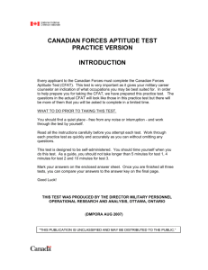 Canadian Forces Aptitude Test