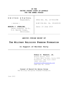 to read Amicus Curiae Brief - Military Religious Freedom Foundation