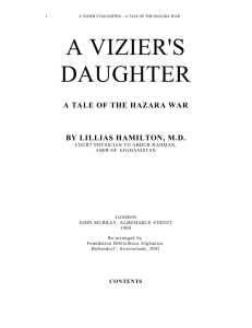 a vizier's daughter