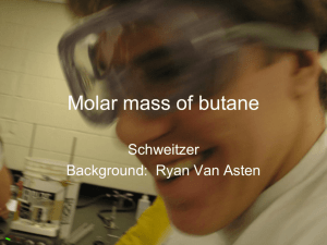 Molar mass of butane