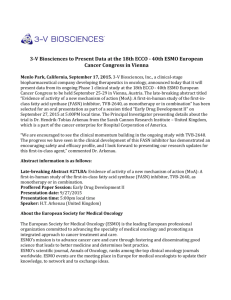 3-‐V Biosciences to Present Data at the 18th ECCO