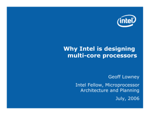 Why Intel is designing multi-core processors