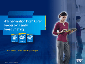 4th Generation Intel® Core™ Processor Family Press Briefing