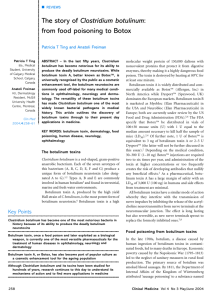 The story of Clostridium botulinum: from food poisoning to Botox