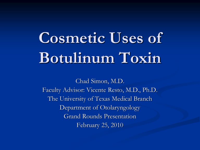 Cosmetic Uses Of Botulinum Toxin University Of Texas Medical