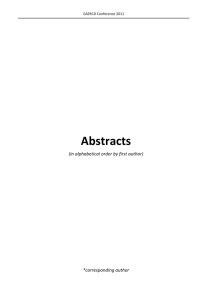 Abstracts - Dipartimento di Economia