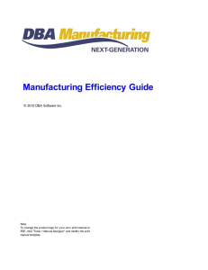 Manufacturing Efficiency Guide