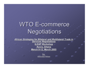 WTO E-commerce Negotiations