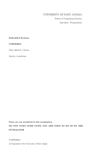 Specimen Exam Paper - University of East Anglia