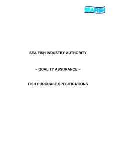 specification of fish for purchase