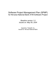Software Project Management Plan (SPMP)