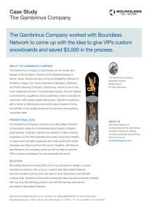 The Gambrinus Company worked with Boundless Network to come
