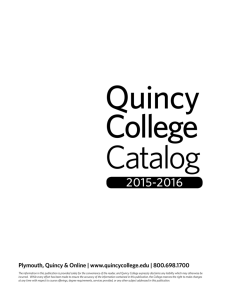 Quincy College Catalog