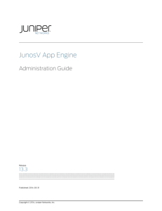 JunosV App Engine Administration Guide