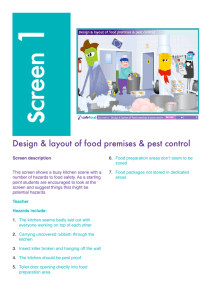 Design & layout of food premises & pest control