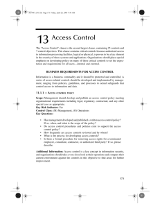13 Access Control - Information Security Today