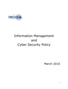 Information Management and Cyber Security Policy