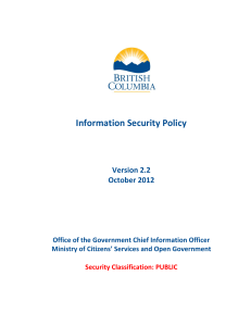 Information Security Policy - Office of the Chief Information Officer