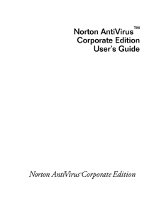 Norton Antivirus Corporate Edition User's Guide (requires Acrobat