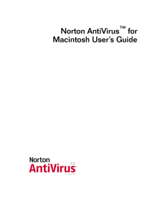 Norton AntiVirus for Macintosh User's Guide