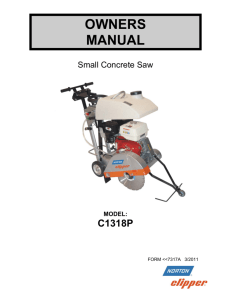 OWNERS MANUAL - Norton Construction Products