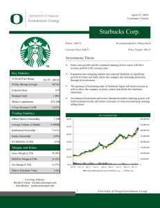 SBUX - University of Oregon Investment Group