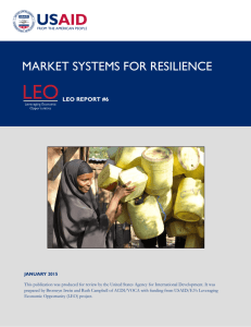 Market Systems for Resilience