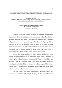 ISLAM IN SOUTHEAST ASIA: TOLERANCE AND RADICALISM