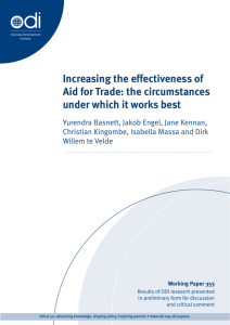 Increasing the effectiveness of Aid for Trade: the circumstances