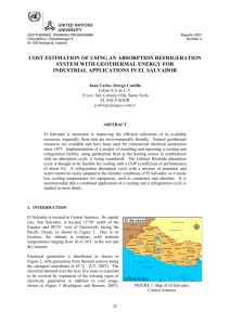 cost estimation of using an absorption refrigeration